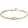 LUCA BARRA Ip Gold Steel Bracelet With Knot