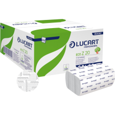  Lucart Eco Z20 környezetbarát keskenyített hajtogatott kéztörlő - fehér 2 rétegű, 200 lapos (Karton - 15 csomag) higiéniai papíráru