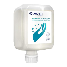 LUCART Habszappan, utántöltő, 6x0,8 l, LUCART IDENTITY Essential , fehér tisztító- és takarítószer, higiénia