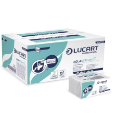 LUCART Kéztörlő, Z hajtogatott, 2 rétegű, 242 lap, LUCART Aquastream, fehér (UBC32) fürdőszoba kiegészítő