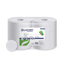 LUCART Toalettpapír 2 rétegű közületi átmérő: 26 cm fehér 6 tekercs/karton 26 J EcoLucart_812207 higiéniai papíráru