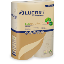 LUCART Toalettpapír 3 rétegű 250 lap/tekercs havanna barna 6 tekercs/csomag EcoNatural Lucart 6.3_811929D higiéniai papíráru