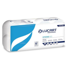 LUCART Toalettpapír, 3 rétegű, kistekercses, 8 tekercses, LUCART "Strong  8.3", fehér higiéniai papíráru