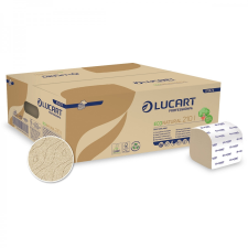 LUCART Toalettpapír, kétrétegű, hajtogatott, Fiberpack papír, barna I 40 csomag/karton papírárú, csomagoló és tárolóeszköz