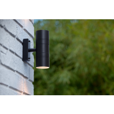 Lucide Arne fekete kültéri fali lámpa (LUC-14867/11/30) GU10 2 izzós IP44 kültéri világítás