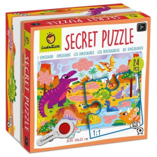 Ludattica Secret Puzzle with magnifying glass, Dinosaurs, 24 pieces (21863) puzzle, kirakós