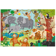 Ludattica Vidám dzsungel óriás padló puzzle, 48 darabos puzzle, kirakós