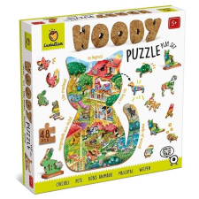Ludattica Woody Pets, wooden puzzle, 48 pieces (22877) puzzle, kirakós