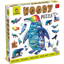 Ludattica Woody Polární Zvířátka, dřevěné puzzle, 48 dílků puzzle, kirakós