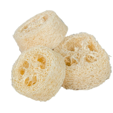  Luffa szelet 2,5cm×5-8cm fehérített 11 darabos csomag dekorációs kellék