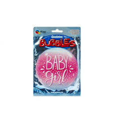  Lufi fólia bubble Baby Girl rózsaszín 56cm party kellék