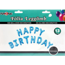  Lufi fólia szett Happy Birthday kék 13db 606065 party kellék