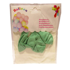 Lufi menta zöld 25 cm, 6 db/csomag party kellék