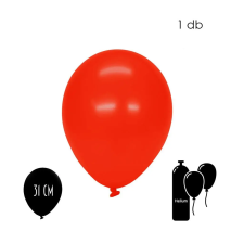  Lufi, piros metál színű, 31 cm (1db) party kellék