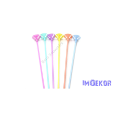  Lufitartó + pálca 40 cm színes 100db/cs - Kék dekorációs kellék