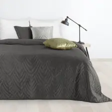  Luiz6 bársony ágytakaró fényes márvány hatású mintával Grafit 220x240 cm lakástextília