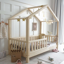 Luloo Natúr Házikó Gyerekágy (90x190 Cm) gyermekágy