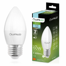 LUMILED E27 B35 LED izzó 8W = 60W 806lm 6500K Hideg 180° LUMILED izzó