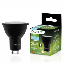 LUMILED GU10 LED izzó 3W = 25W 270lm 6500K Hideg 120° Fekete LUMILED izzó