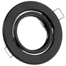 LUMILED HALOGEN lámpatest, süllyesztett, mozgatható, kerek, AURELI, fekete lemez, MR16, GU10 világítás