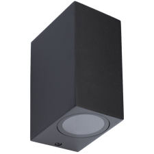 LUMILED Kerti fali lámpa, homlokzati, kültéri lámpa, 2xGU10, fekete négyzet kültéri világítás