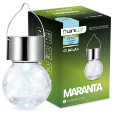LUMILED Lampa Solarna LED KULKA Ogrodowa Wisząca Szklana MARANTA IP44 6500K LUMILED kültéri világítás
