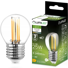 LUMILED LED izzó E27 P40 Izzószál 2W = 25W 249lm 4000K Semleges 360° LUMILED izzó