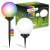 LUMILED Napelemes kerti lámpa LED ATRIS földre szerelhető fehér golyós 20cm RGB LUMILED
