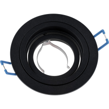 LUMILED Süllyesztett halogén lámpatest, mozgatható, GU10 MR16, kerek, fekete, CASSIO LUMILED világítás