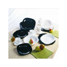 LUMINARC Carine Black&amp;amp;White 30 részes étkészlet tányér és evőeszköz