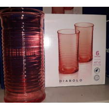 LUMINARC Diabolo Fraise pohár (eper szín), 47 cl,  1db, 502802fraise üdítő, ásványviz, gyümölcslé