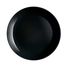 LUMINARC Diwali Black lapos tányér 25 cm tányér és evőeszköz