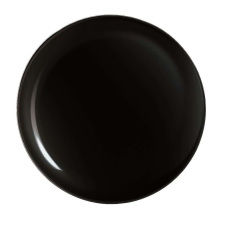LUMINARC Diwali Black lapos tányér 27 cm tányér és evőeszköz