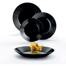 LUMINARC HARENA NOIR Étkészlet 18 db edény