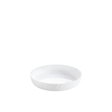 LUMINARC Trianon kerek sütőtál ás tálaló, 26 cm, fehér, bordázott, hőálló (25711B) tányér és evőeszköz