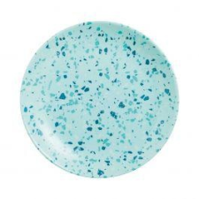 LUMINARC Venezia Turquoise (világos türkiz) desszert tányér, 19 cm, 1 db tányér és evőeszköz