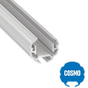 Lumines COSMO - Aluminium függeszthető kör alakú profil LED szalagos világításhoz ø25 mm, opál burával