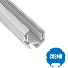 Lumines COSMO - Aluminium függeszthető kör alakú profil LED szalagos világításhoz ø25 mm, opál burával villanyszerelés