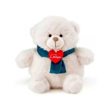 Lumpin Teddy fehér plüss maci kék sállal 18cm - Lumpin plüssfigura