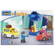 Luna Blocks: Közlekedési rendőr építőjáték 17db-os szett barkácsolás, építés