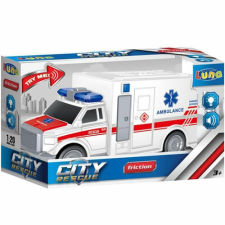 Luna City Rescue lendkerekes mentőautó fénnyel és hanggal autópálya és játékautó