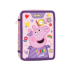 Luna Must: Peppa Malac kétszintes töltött tolltartó 15x21x5cm