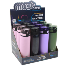 Luna Must: Rozsdamentes acél kulacs többféle változatban 600ml 1db kulacs, kulacstartó