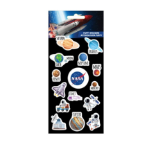 Luna NASA 3D pufi matrica szett 10x22cm-es íven matrica