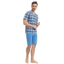 Luna Orin férfi pizsama, kék, kockás XXL férfi pizsama