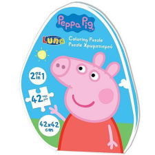 Luna Peppa malac 2 az 1-ben 42 db-os színezhető puzzle puzzle, kirakós