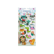 Luna The Littlies: Állatos 3D pufi matrica szett 10x22cm-es íven matrica