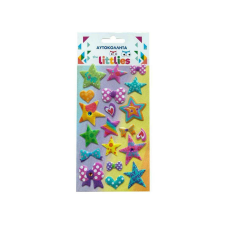 Luna The Littlies: Csillagos mintás 3D pufi matrica szett 10x22cm-es íven matrica