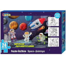 Luna Világűr puzzle 24 db-os és három színezhető poszter puzzle, kirakós