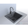 Lunart Aragorn 510 50,9x49,5 cm-es öntött gránit mosogató medence szifon nélkül,szürke 5999861632602